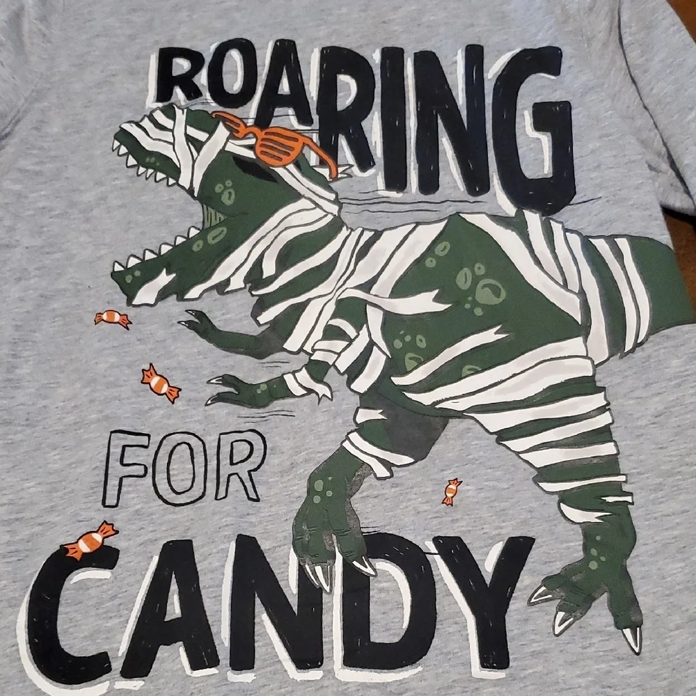 Carter's Long Sleeve Tee with Dinosaur and Candy Design